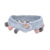 Blue Pet Handmade Knitted Collar Cat Dog Rabbit Ball Cute Necklace Scarf Christmas New Year Crochet Collar Bib